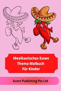 Mexikanisches Essen Thema Malbuch Für Kinder