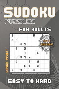 Sudoku Large Print Puzzles for Adults with Solutions