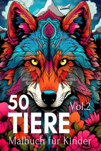 Malbuch für Kinder 50 Tiere Vol.2