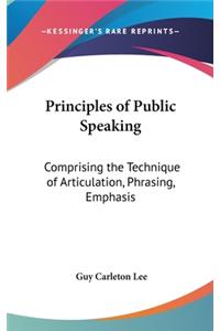 Principles of Public Speaking