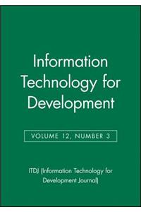 Information Technology for Development, Volume 12, Number 3