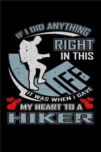 If I Did Anything Right in This Life It Was When I Gave My Heart to a Hiker