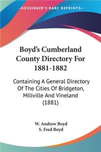 Boyd's Cumberland County Directory For 1881-1882