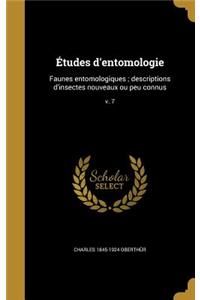 Études d'entomologie