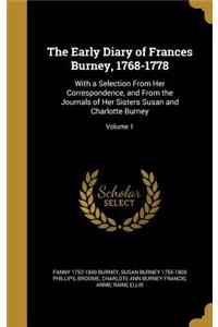 The Early Diary of Frances Burney, 1768-1778