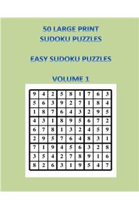 50 Large Print Sudoku Puzzles Volume 1