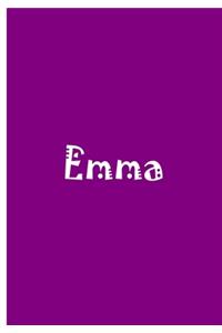 Emma - Purple Personalized Journal / Notebook / Blank Lined Pages