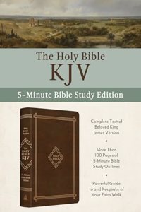 The Holy Bible Kjv: 5-Minute Bible Study Edition [Classic Hickory]