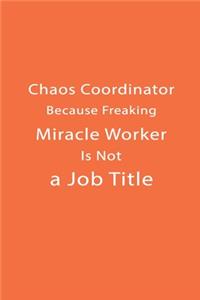 Chaos Coordinator Because Freaking Miracle Worker Is Not a Job Title
