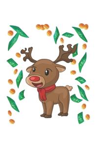 Christmas Reindeer Rain Money Notebook