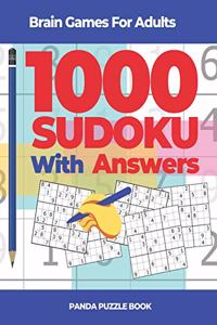 Brain Games For Adults - 1000 Sudoku With Answers