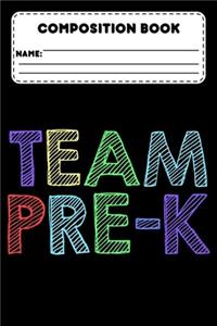 Composition Book Team Pre-K