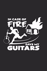 In case of fire save my guitars: 6x9 Guitar - dotgrid - dot grid paper - notebook - notes