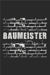 Baumeister: Notebook A5 Size, 6x9 inches, 120 lined Pages, Construction Worker Building Builder Craftsman Worker