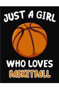 Just a Girl Who Loves Basketball: Journal / Notebook Gift For Girls, Blank Lined 109 Pages, Basketball Lovers perfect Christmas & Birthday Or Any Occasion