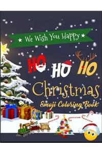 we wish you happy ho ho ho Christmas Emoji Coloring Book
