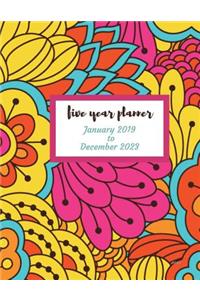 2019 - 2023 Badan Five Year Planner: 2019-2023 Monthly Schedule Organizer - Agenda Planner for the Next Five Years/60 Months Calendar - 8.5 X 11 Inches