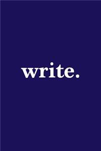 Write. Journal White on Blue Design