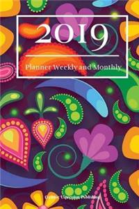 2019 Planner Weekly and Monthly: Weekly Calendar and Notes 2019 Professional Planner 6x9 Task Planner and Organizer