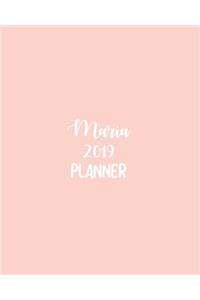 Maria 2019 Planner: Calendar with Daily Task Checklist, Organizer, Journal Notebook and Initial Name on Plain Color Cover (Jan Through Dec), Maria 2019 Planner