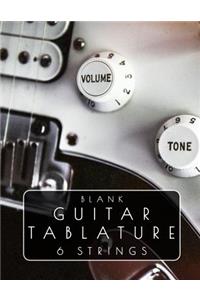 Blank Guitar Tablature 6 Strings: Manuscript Tab Music Notebook for 6 String Guitar Sheet Music Staff Paper