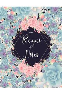 Blank Cookbook Recipes & Notes