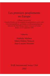 Les premiers peuplements en Europe