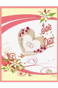 Save the date ( Wedding Blank Journal / Keepsake / Guest Book)