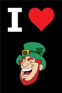 Blank Notebook - 100 Pages - I Love Leprechauns