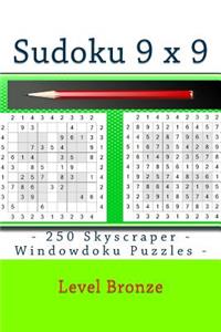 Sudoku 9 X 9 - 250 Skyscraper - Windowdoku Puzzles - Level Bronze