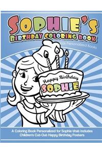 Sophie's Birthday Coloring Book Kids Personalized Books