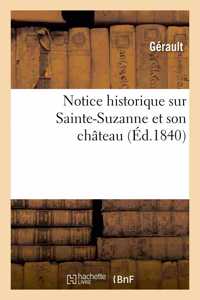 Notice Historique Sur Sainte-Suzanne Et Son Château