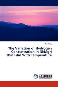 Variation of Hydrogen Concentration in Ni/Mgh Thin Film with Temperature