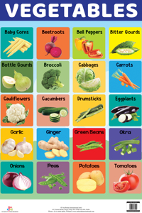 Charts: Vegetables Charts (Educational Charts for kids)