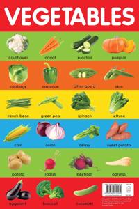 Vegetables Chart - Early Learning Educational Chart For Kids: Perfect For Homeschooling, Kindergarten and Nursery Students (11.5 Inches X 17.5 Inches)