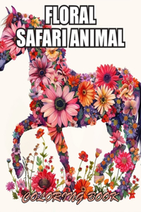 Floral Safari Animal Coloring Book