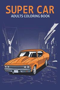 Super car adults coloring book