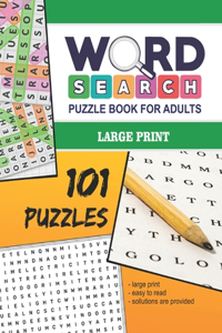 Word Search Puzzle Book For Adults - Large Print