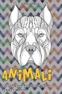 Libri da colorare per adulti per penne e matite - Livello facile - Animali