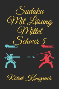 Sudoku mit Lösung - Mittel Schwer 5