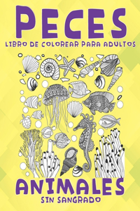 Libro de colorear para adultos - Sin sangrado - Animales - Peces