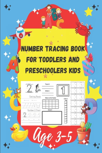 Number tracing Book For Toddlers And Preschoolers Kids Age 3-5