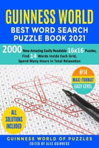 Guinness World Best Word Search Puzzle Book 2021 #14 Maxi Format Easy Level