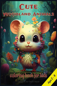 Cute Woodland Animals coloring book for kids