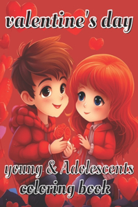 young & Adolescents valentine's day coloring book