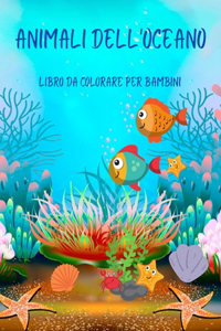 Animali dell'oceano libro da colorare per bambini