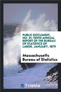 Public Document, No. 31, Tenth Annual Report of the Bureau of Statistics of Labor. January, 1879