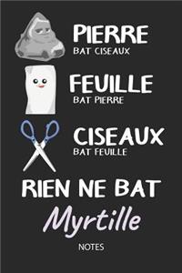 Rien ne bat Myrtille - Notes