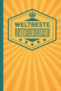 Weltbeste Unternehmerin: blanko Notizbuch - Journal - To Do Liste für Unternehmer - über 100 linierte Seiten mit viel Platz für Notizen - Tolle Geschenkidee für Unternehmer 