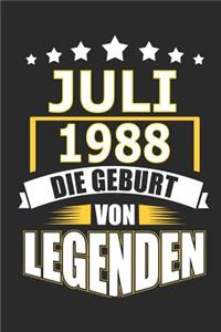 Juli 1988 Die Geburt von Legenden